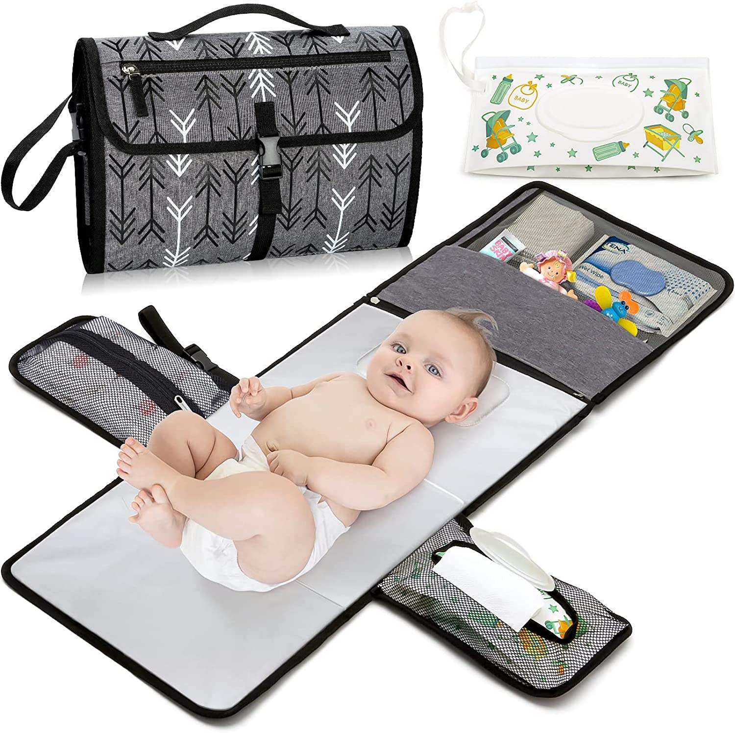 Plegable impermeable niños viaje cambiador bebé pañal cambiador portátil