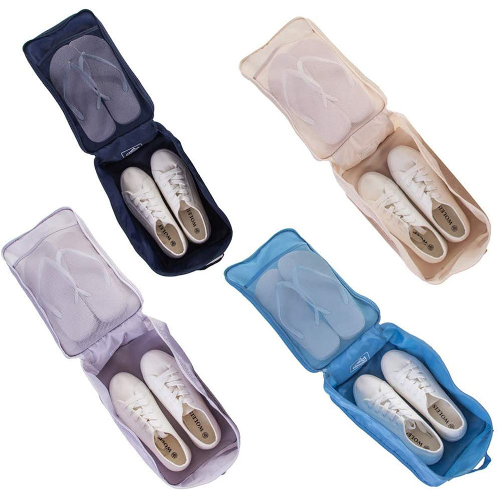 Promoción precio barato damas impermeable bolsa de polvo de zapatos logotipo personalizado bolsa de zapatos de viaje