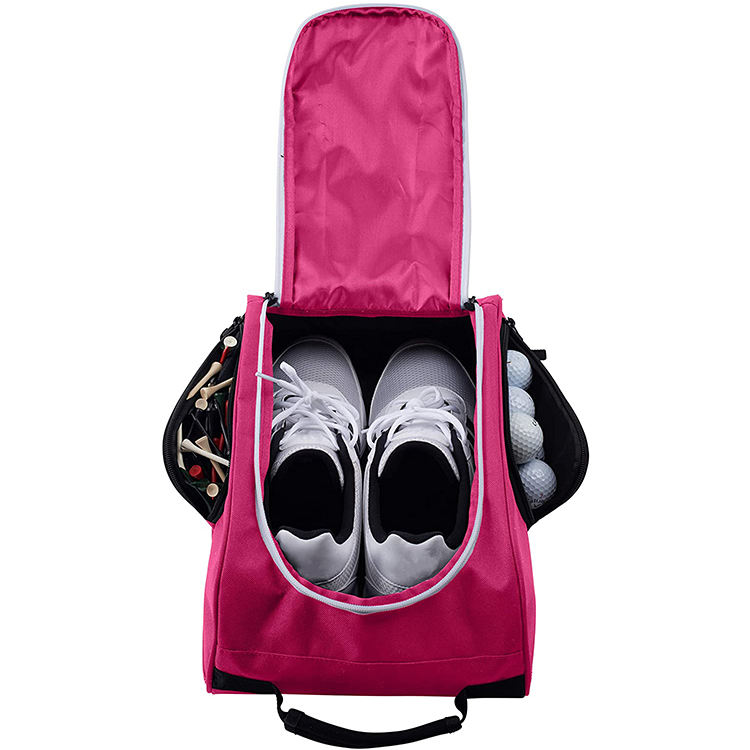 Bolsa de zapatos de Golf transpirable con ventilación portátil, bolsa organizadora de zapatos deportivos de pelotas de tenis de nailon, bolsa de Golf con logotipo personalizado