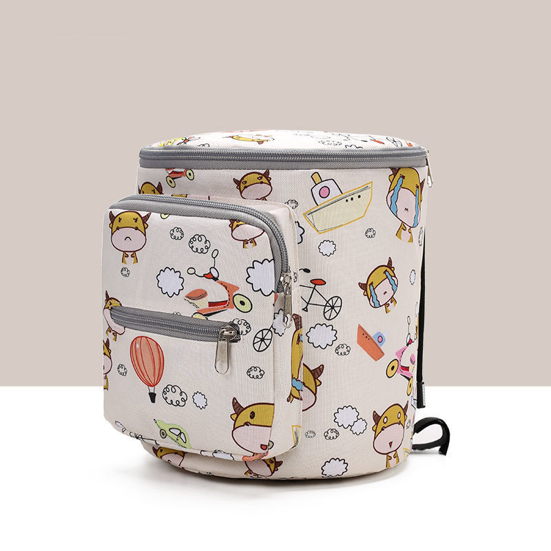 Bolsa de cochecito de diseño multibolsillo para bebé, organizador de cochecito de bebé inteligente para mamá, bolsa de almacenamiento con portavasos