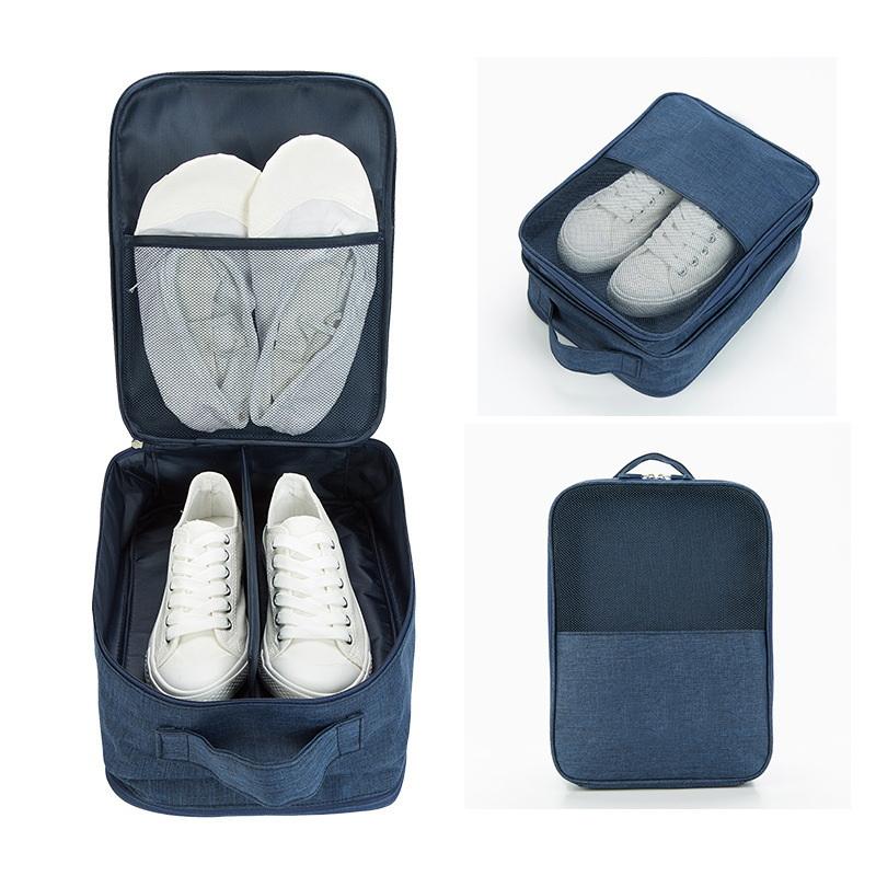 Bolsa de zapatos Oxford promocional gris, organizador de almacenamiento de zapatillas, bolsas de malla para viajes al aire libre y senderismo