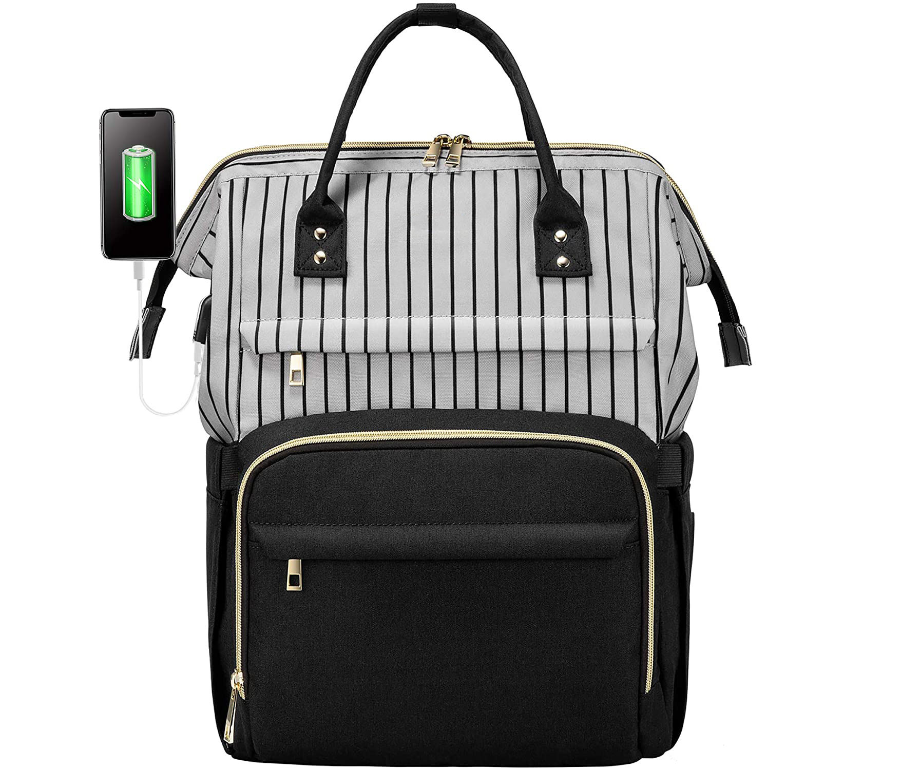 2022 Amazon Venta caliente de gran capacidad multifuncional momia mochila mamá bolsa de pañales bebé mochila bolsa de pañales