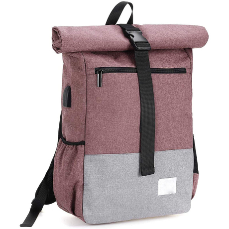 Mochila PET reciclada impermeable de tamaño personalizado para mujeres, hombres, niños, mochila informal de viaje