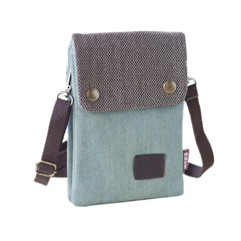 Bolso pequeño para teléfono con bandolera para mujer a la moda, bolso para teléfono móvil, bandolera pequeña, bolso vaquero para teléfono