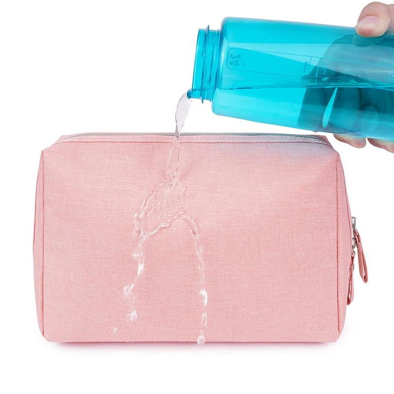 Bolsas de almacenamiento de cosméticos de viaje de moda rosa o bolsa de aseo con logotipo personalizado organizador de maquillaje con cremallera y bolsas para mujer