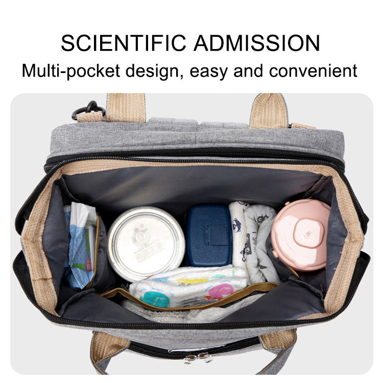 Mochila de viaje impermeable de gran capacidad multifunción, mochila para pañales, bolsas para cambiar pañales de bebé