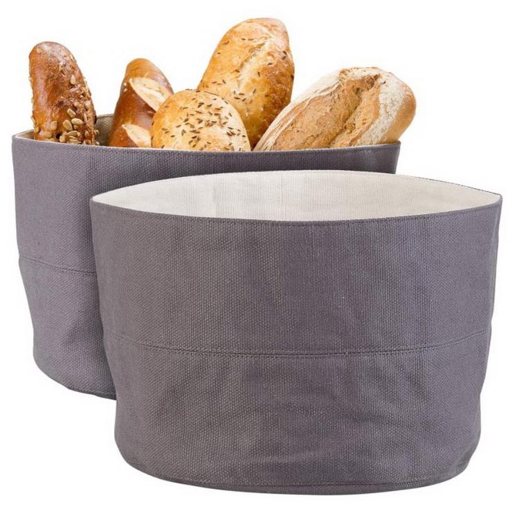 Soporte de bolsa de pan de algodón redondo reutilizable duradero personalizado bolsa de almacenamiento de cesta de pan de lona reciclada ecológica para pan