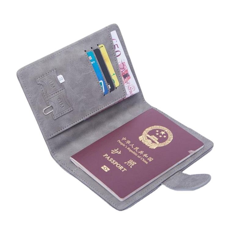 Titular de la tarjeta de la cartera del pasaporte del viaje del titular del boleto del cuero de la PU de la vacuna del negocio al por mayor para el viaje de la familia