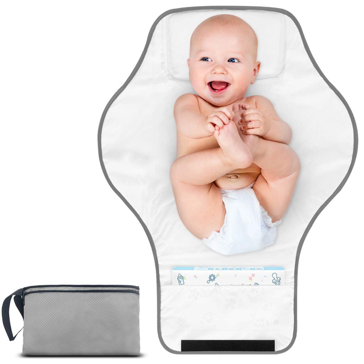 Nuevo diseño personalizado impermeable portátil Oxford tela viaje Mat estación bebé pañal cambiador