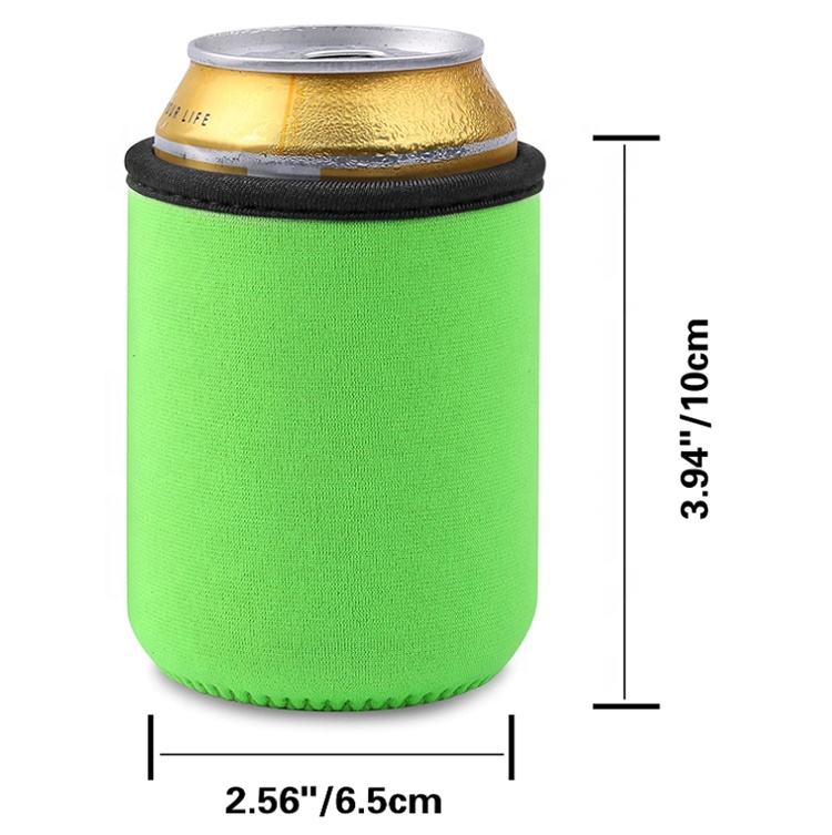 Fundas para latas de cerveza con aislamiento de neopreno en blanco de 12 oz Fundas para enfriadores de latas fáciles de colocar