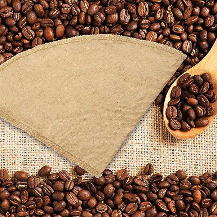 Filtro de café de yute de algodón orgánico LFGB 100% GOTS, filtros de café de tela de cáñamo de algodón reutilizables sostenibles reciclados personalizados