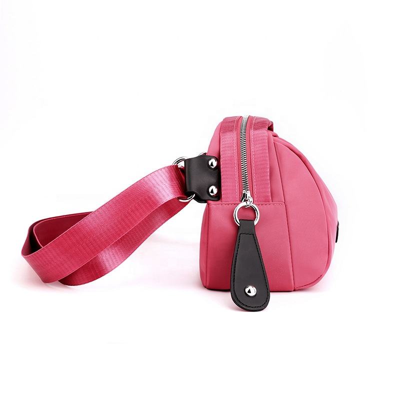 Bolso bandolera de mensajero de nailon RPET reciclado de lujo para mujer, bolso cruzado antirrobo, bolso de concha